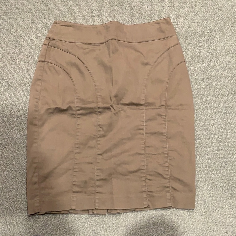 Khaki Pencil Skirt Stretchy